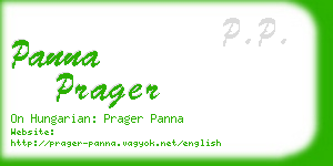 panna prager business card